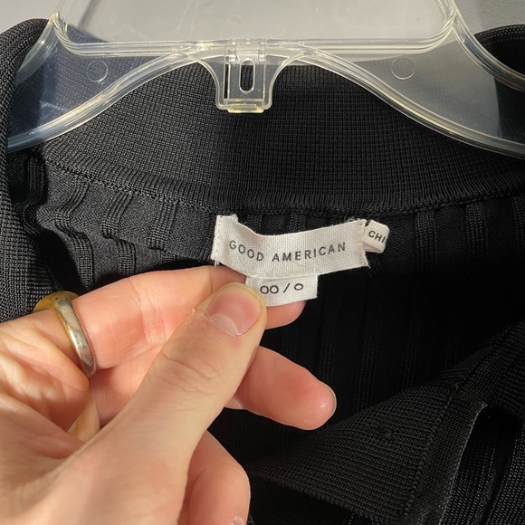 Good American Ribbed Knit Polo Sweater Womens Size 0 - Picture 6 of 6